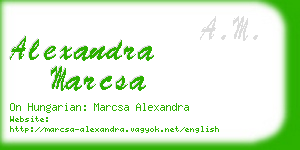 alexandra marcsa business card